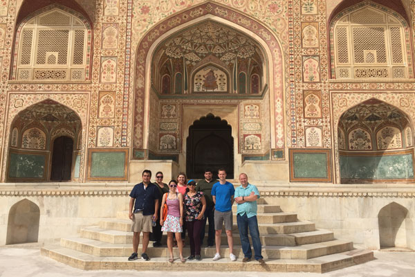 UT Dallas students on a Center for Global Business trip to India with Hubert Zydorek